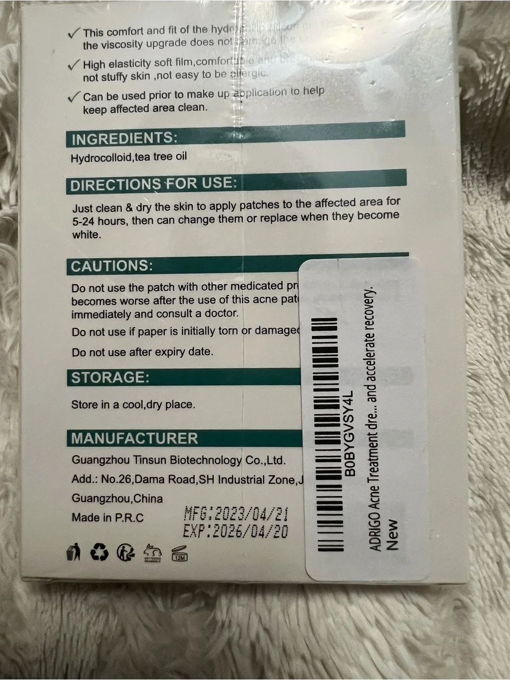 Acne Waterproof Healing Hydrocolloid Patches- Promotes Healing-Exp. 4/20/26~NIB
